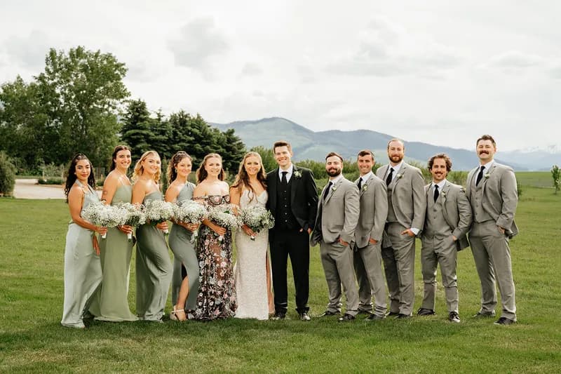 Wedding reception tables decorated with floral centerpieces