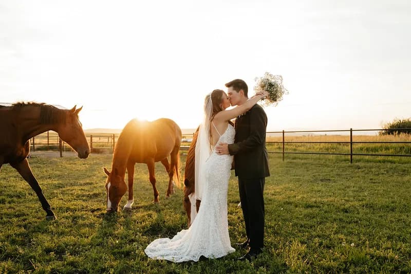 Close-up of elegant table settings and copper accents at Big Vista Ranch
